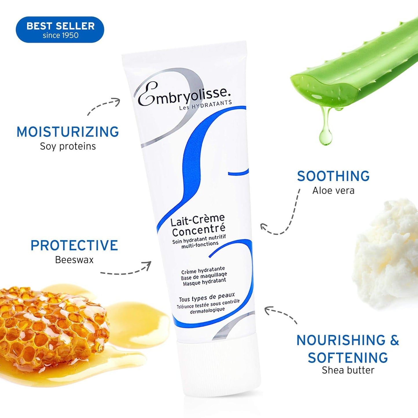 Embryolisse Lait-CrãˆMe Concentr㉠Face Cream & Makeup Primer - Shea Moisture Cream For Daily Skincare (Full Size)q