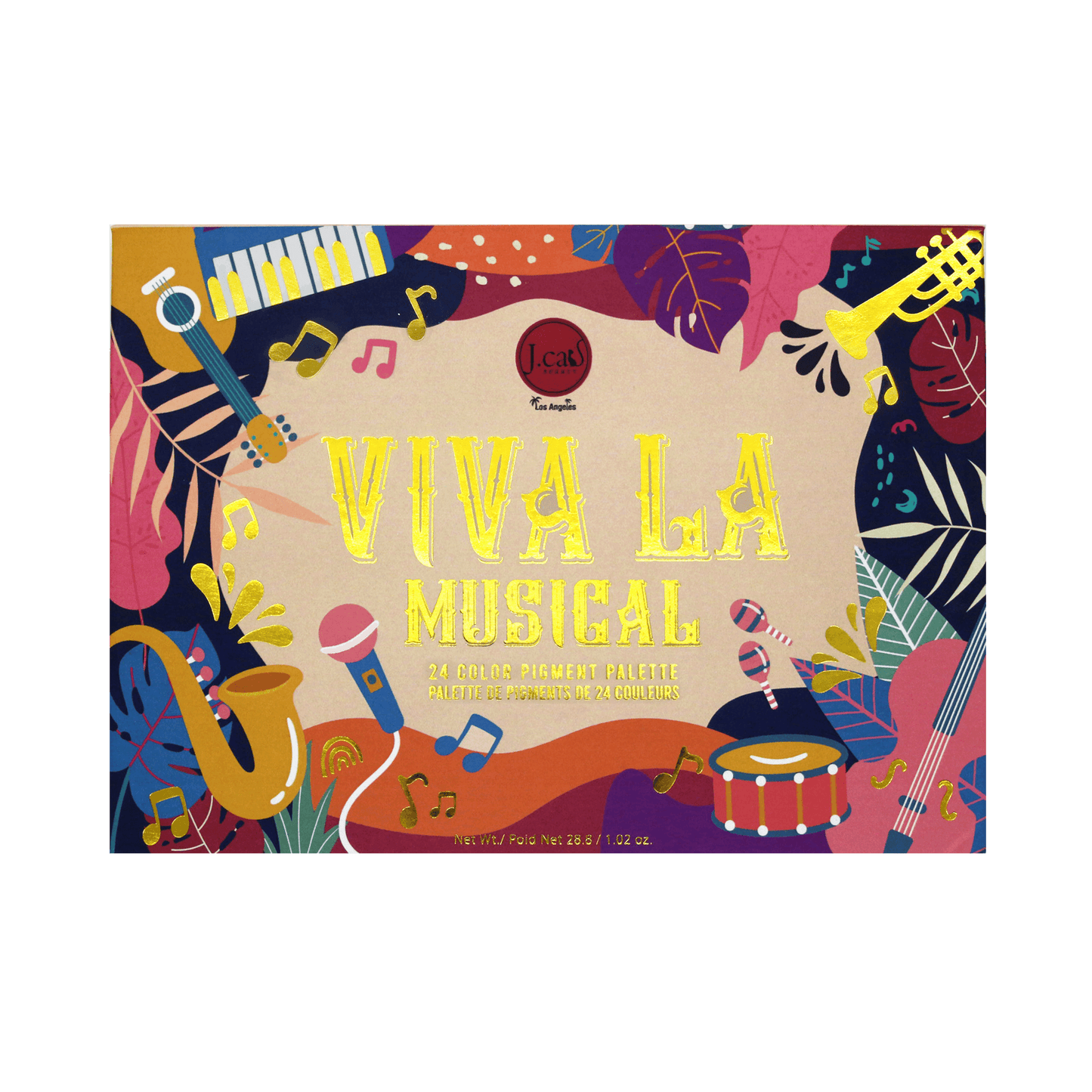 J.Cat Beauty Viva La 24 Color Pigment Palette - Viva La Musical Vlp102