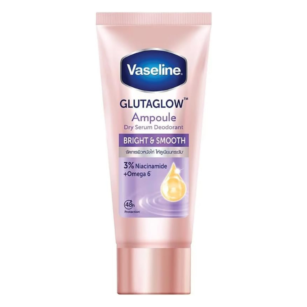 VASELINE GLUTAGLOW AMPOULE ULTRA  BRIGHT AMPOULE DRY SERUM DEODORANT (3% NIACINIMIDE + OMEGA 6) BRIGHT &SMOOTH