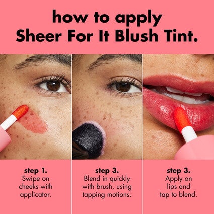 E.L.F COSMETICS SHEER FOR IT BLUSH TINT FOR LIPS AND CHEEKS (LEFT ON RED)