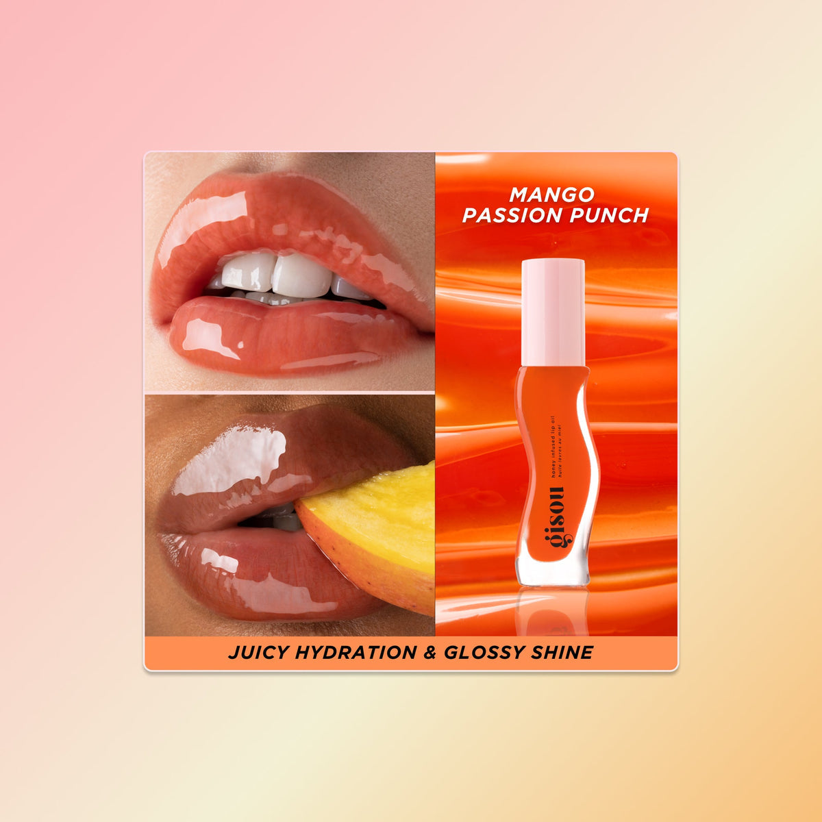 GISOU HONEY INFUSED LIP OIL (Mango Passion Punch)