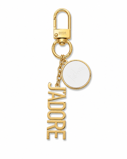 CHRISTIAN DIOR JADORE KEYCHAIN GOLD WHITE LIMITED EDITION