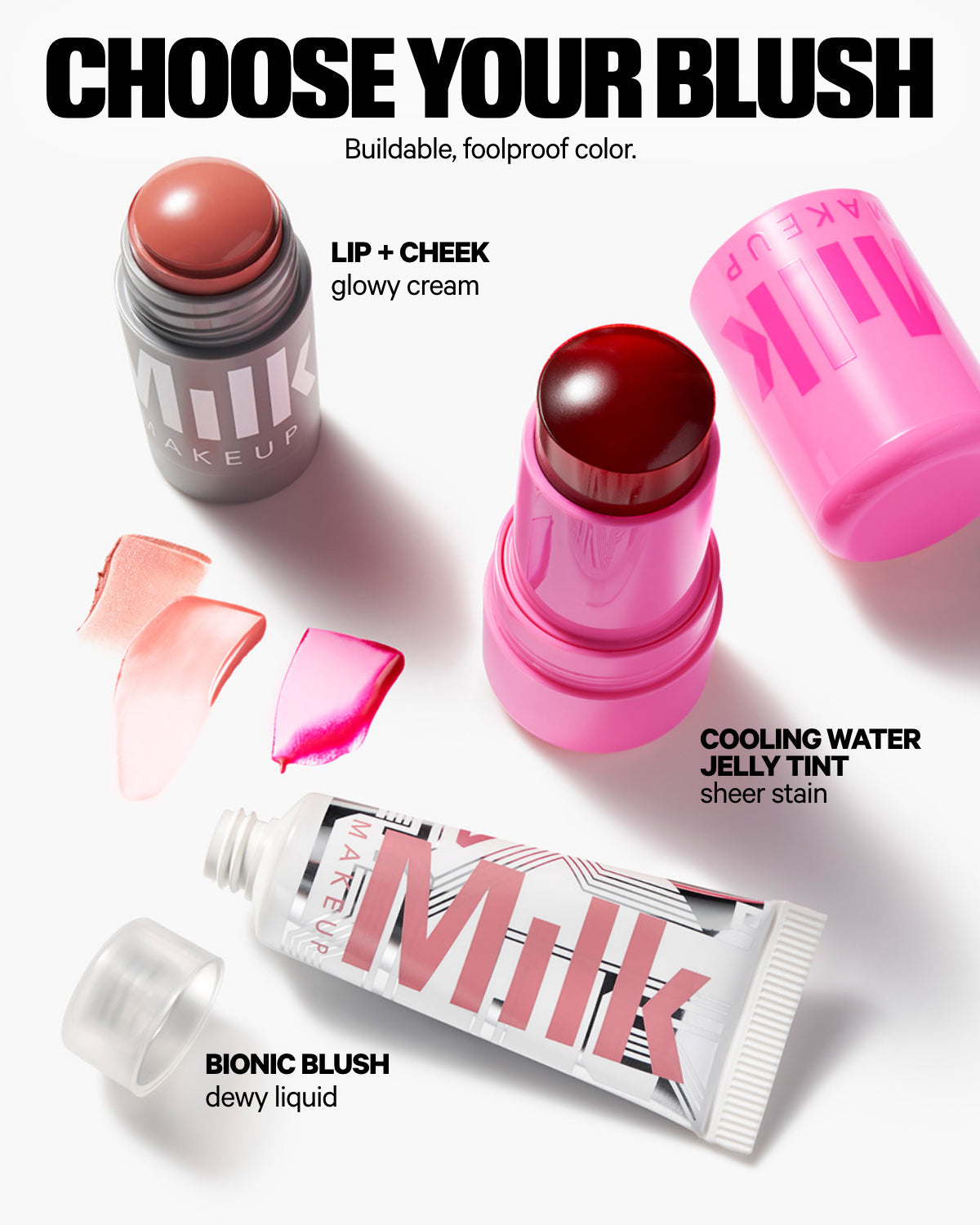 MILK BEAUTY LIP + CHEEK CREAM BLUSH STICK CREAM BLUSH + LIP COLOR (rally)