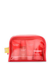 VICTORIA SECRET WHITE PEACH MANGO SET OF 4 PIECES WITH REUSABLE BAG