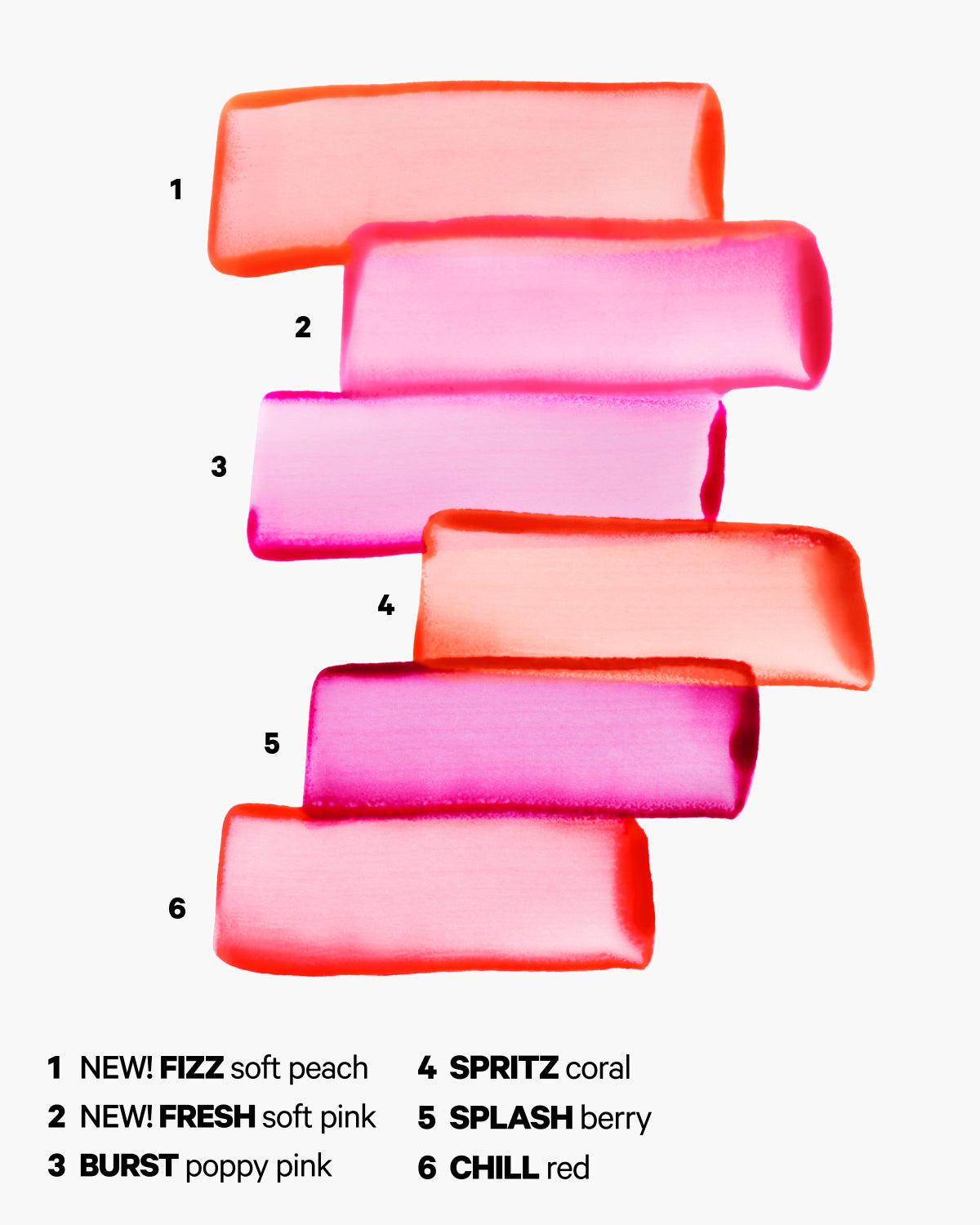 Milk Beauty Cooling Water Jelly Tint Sheer Lip + Cheek Stain(Burst - Poppy pink)
