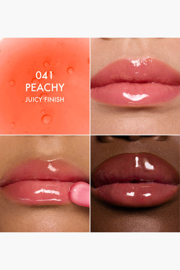 CHRISTIAN DIOR ADDICT LIP GLOW OIL HYDRATING LIP OIL HIGH SHINE GLOSS (041 peachy juicy)