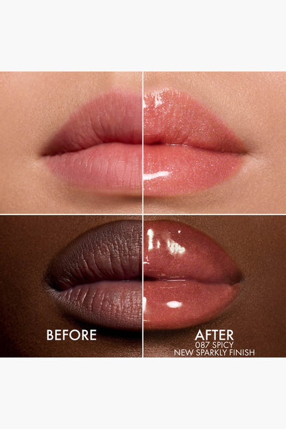 CHRISTIAN DIOR ADDICT LIP GLOW OIL HYDRATING LIP OIL HIGH SHINE GLOSS (087 SPICY SPARKLY)