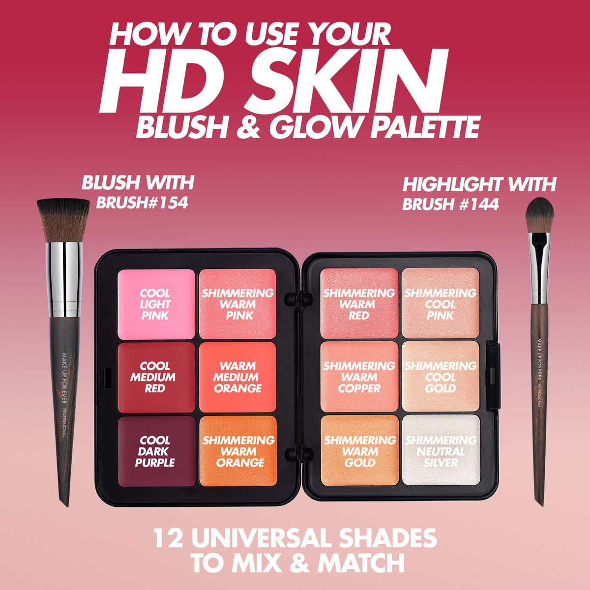 Makeup for Ever HD Skin Blush & Glow Palette Longwear Cream Blush & Highlight Palette