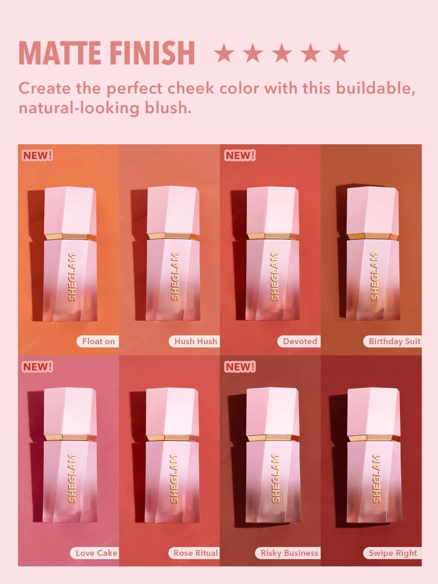 SHEGLAM COLOR BLOOM LIQUID BLUSH MATTE -REAL DEAL