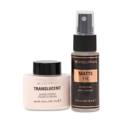REVOLUTION MINI MATTE HEREOS MAKEUP SETTING DUO (POWDER TRANSLUCENT)