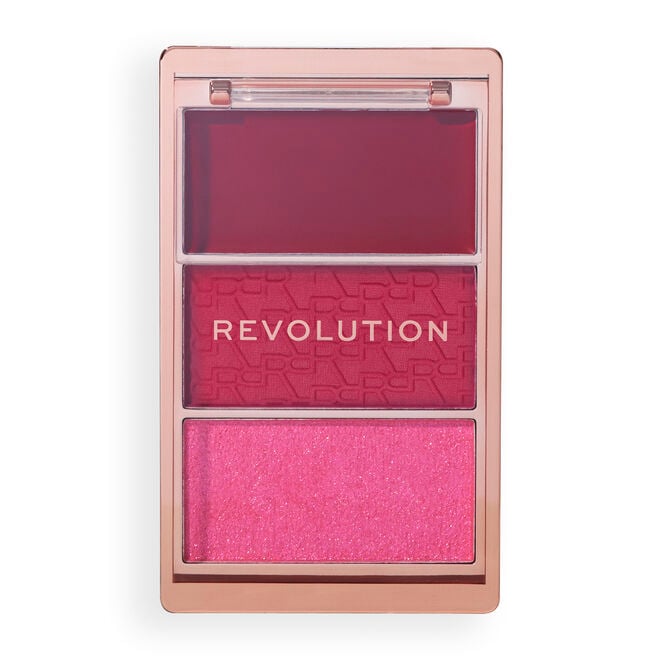 REVOLUTION BEAUTY BLUSH ICON PALETTE TRIO BLUSH  (MY CHERRY TRUTH)