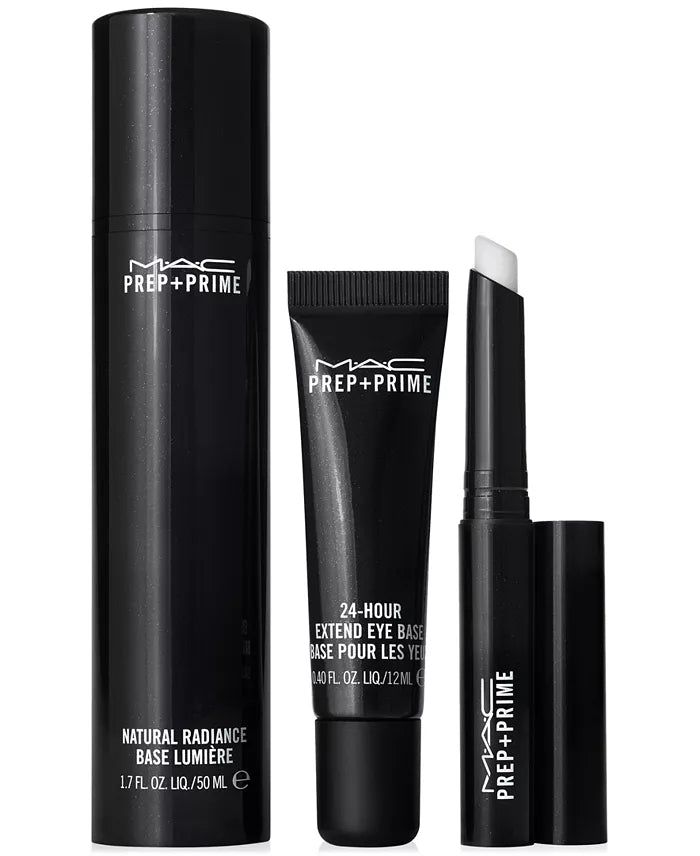 MAC COSMETICS  3 PIECES PRIMPED & PREPPED SET (RADIANT YELLOW)