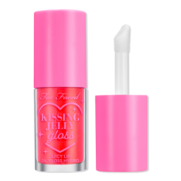 Too Faced Kissing Jelly Lip Oil Gloss: Perfect Pair Set (sour watermelon +bubblegum)