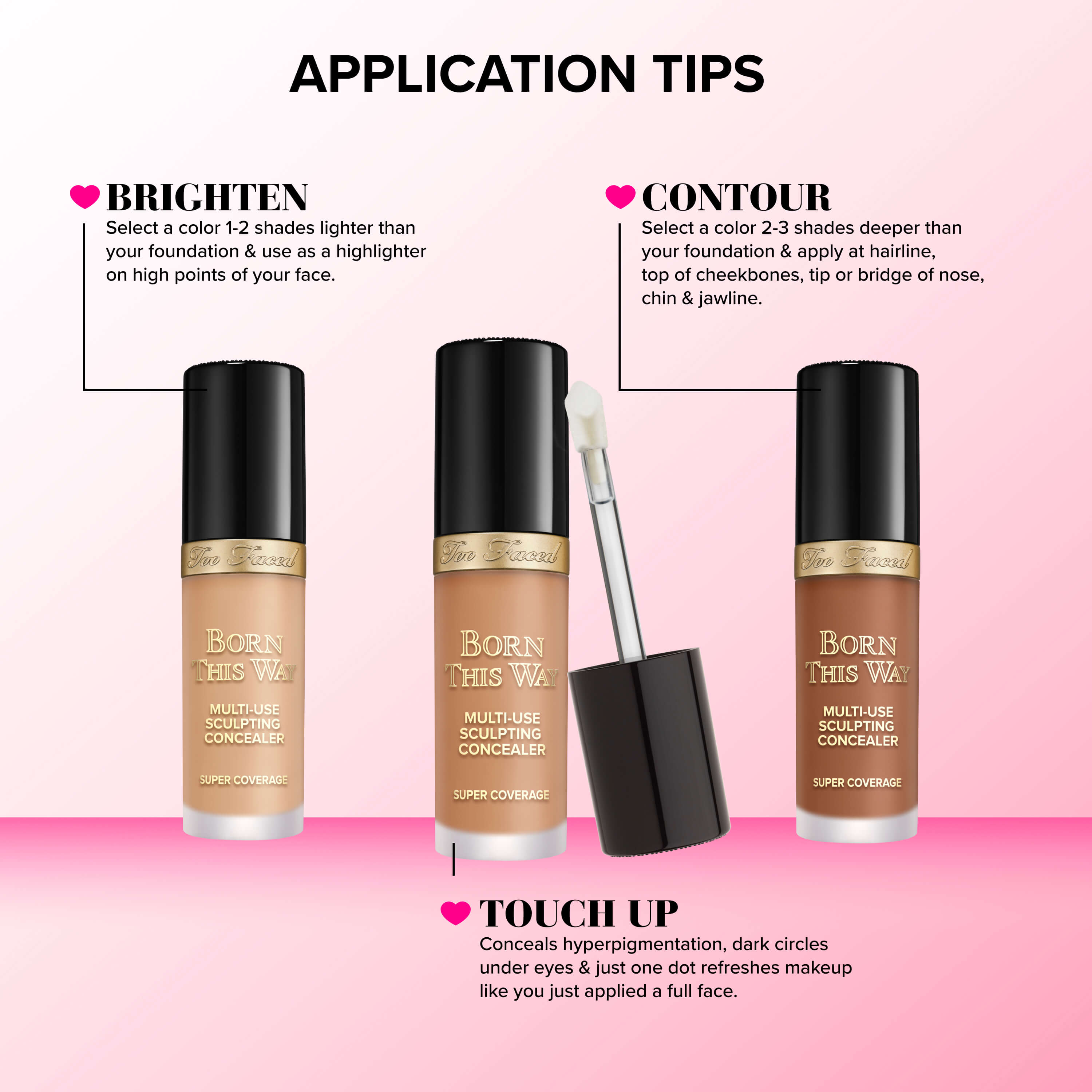 Too Faced Born This Way Super Coverage Multi-Use Longwear Concealer (honey)