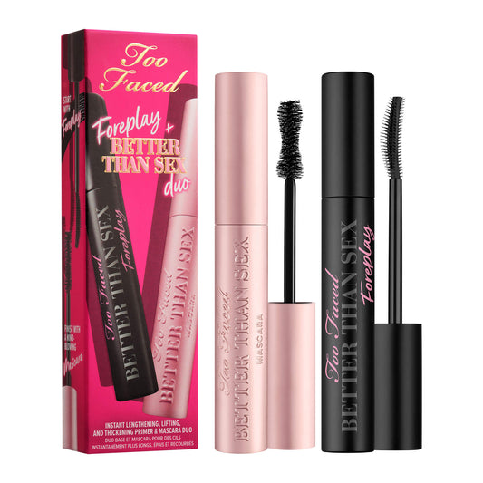 TOO FACED Foreplay + Better Than Sex Duo Lash Lengthening, Lifting, and Thickening Primer & Mascara Duo