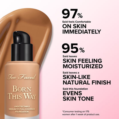 TOO FACED BORN THIS WAY UNDETECTABLE MEDIUM TO FULL COVERAGE FOUNDATION (PORCELAIN)