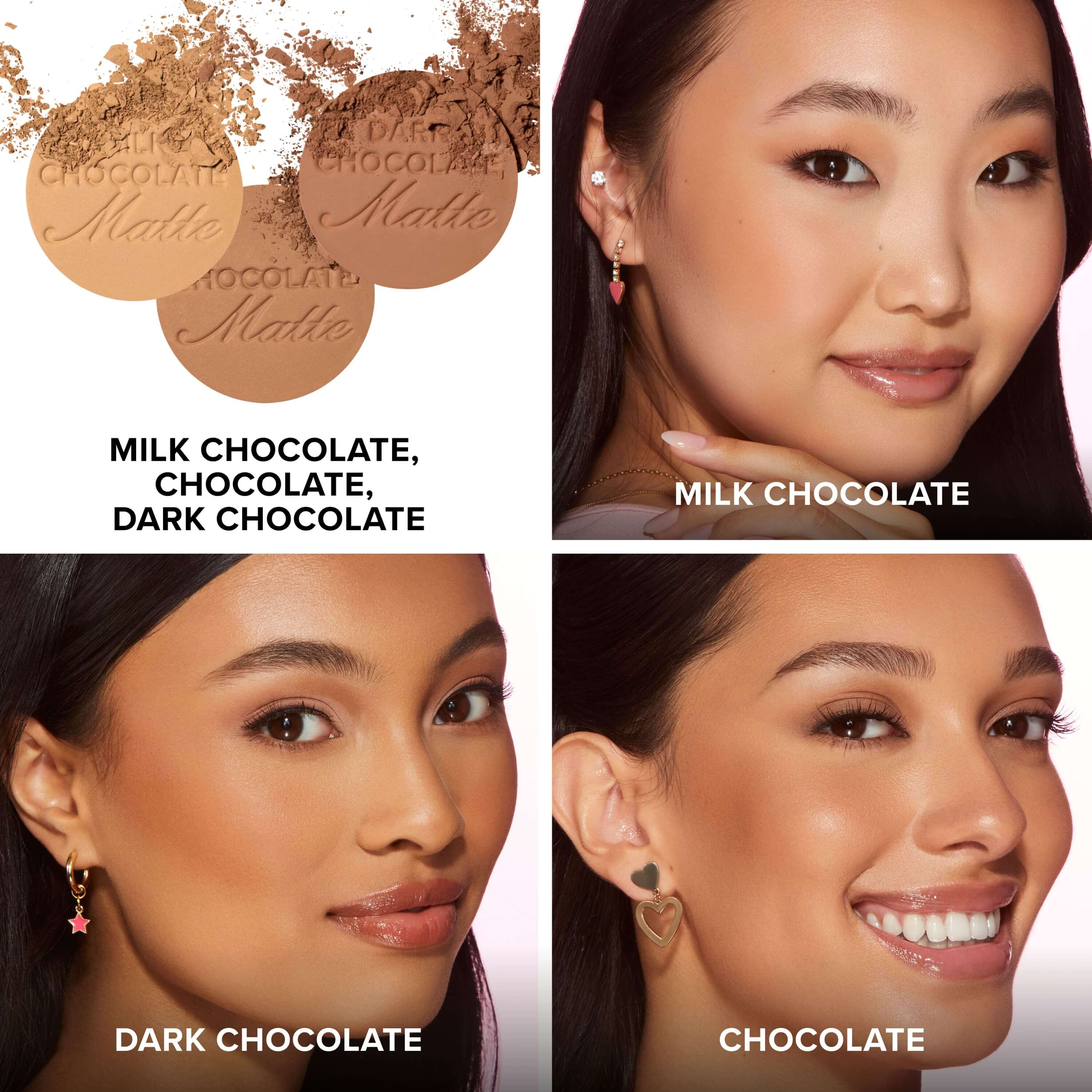 TOO FACED Chocolate Soleil Matte Bronzer Rich, Natural-Looking Tan (MILK CHOCOLATE MATTE)