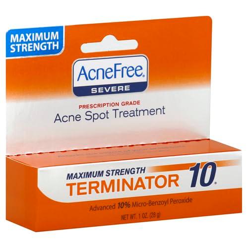 Acne-Free Terminator 10 Acne Spot 10% Benzoyl Peroxide 10% Maximum