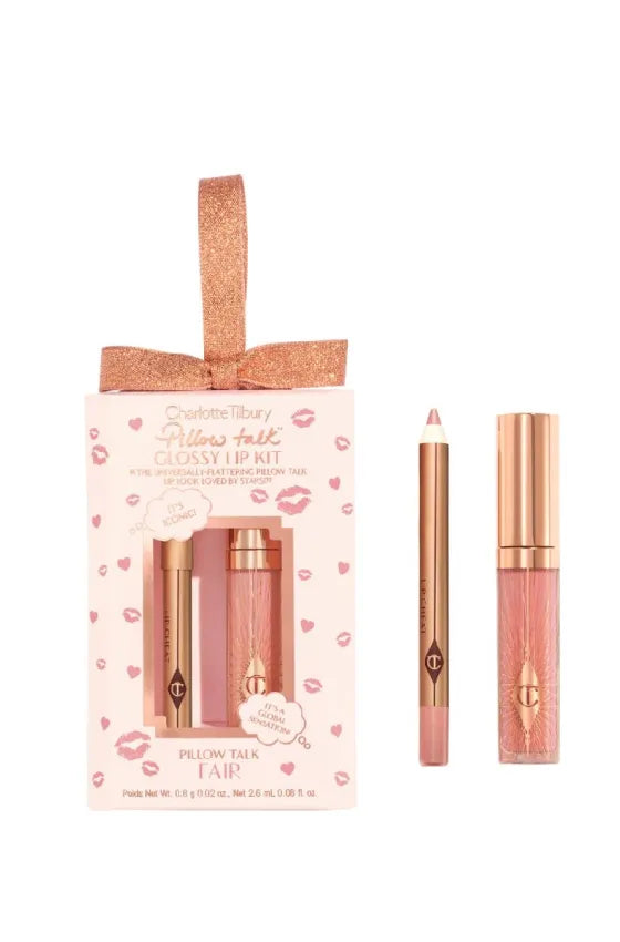 CHARLOTTE TILBURY PILLOW TALK GLOSSY LIP KIT PILLOW TALK ORIGINAL FAIR
