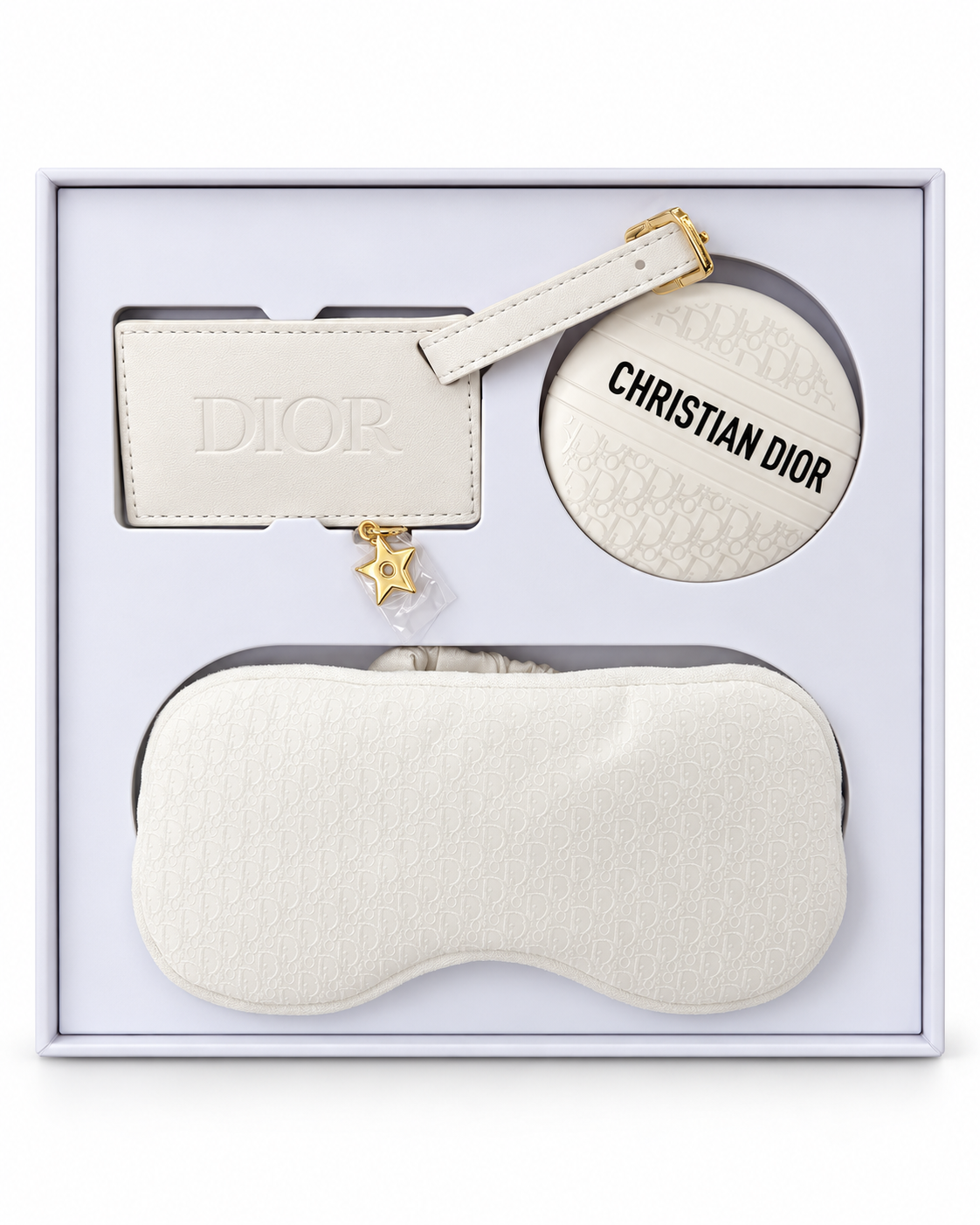 Christian Dior Luxury White Travel Essentials 3-Piece Gift Set