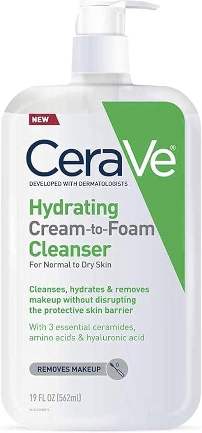 Cerave Hydrating Cream-To-Foam Cleanser For Normal To Dry Skin 562 Ml