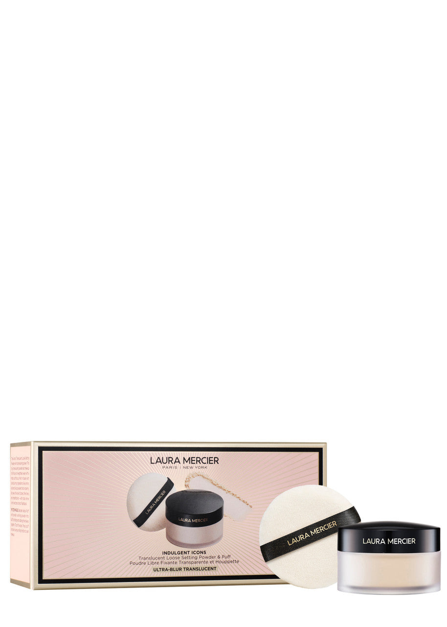 LAURA MERCIER SETTING POWDER + ROND PUFF (ULTRA-BLUR TRANSLUCENT)