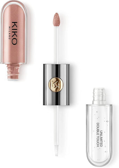 KIKO MILANO UNLIMITED DOUBLE TOUCH LIQUID LIP COLOUR (102 satin rosy beige)