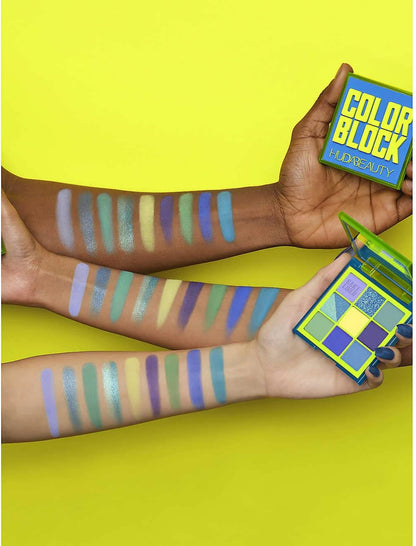 HUDA BEAUTY  COLOR BLOCK EYESHADOW PALETTE (BLUE&GREEN)