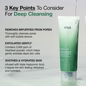 ANUA Heartleaf Quercetinol Pore Deep Cleansing Foam