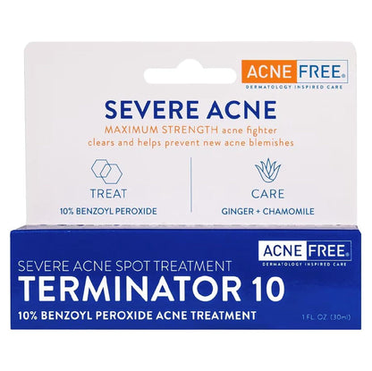 Acne-Free Terminator 10 Acne Spot 10% Benzoyl Peroxide 10% Maximum