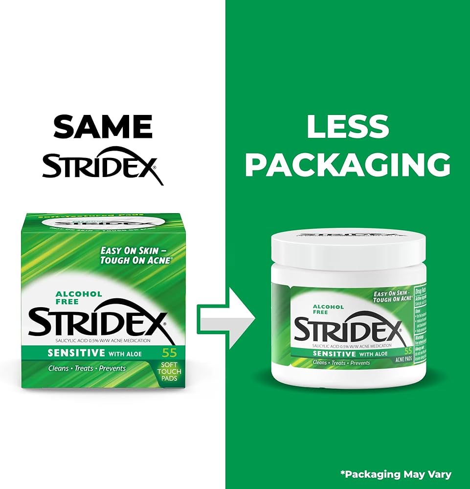 STRIDEX MAXIMUM ALCHOOL FREE 55 PADS (GREEN)