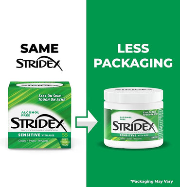 STRIDEX MAXIMUM ALCHOOL FREE 55 PADS (GREEN)