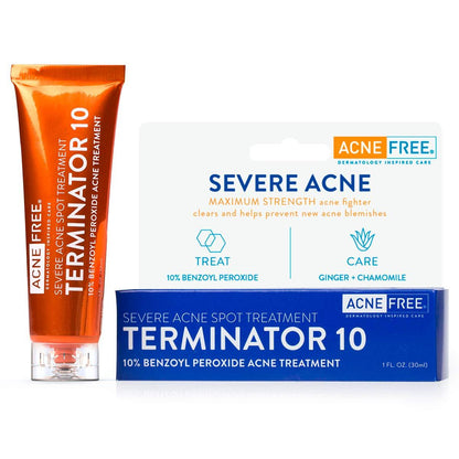 Acne-Free Terminator 10 Acne Spot 10% Benzoyl Peroxide 10% Maximum