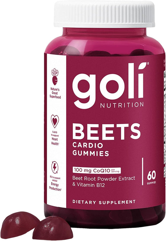 GOLI NUTRITION BEETS CARDIO GUMMIES BEET ROOT POWDER EXTRACT & VITAMIN B 12