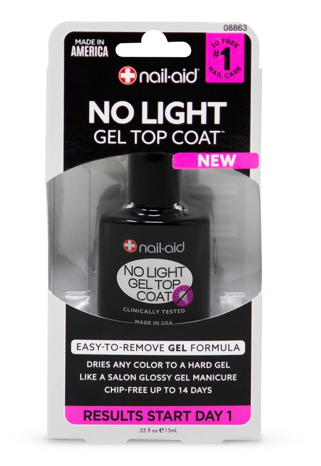 Nail-Aid No Light Gel Top Coat New