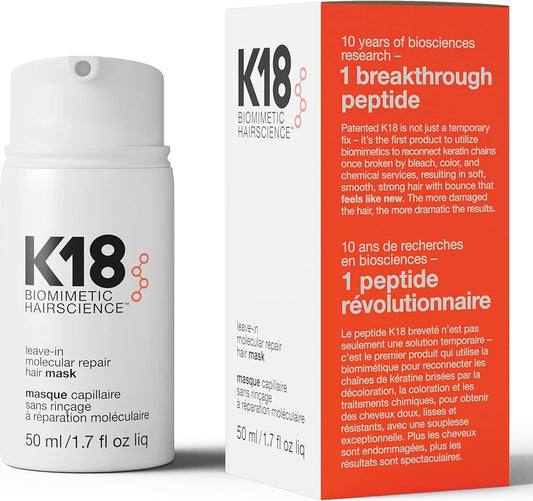 K18 Biomimetic Hairscience  Leave-In Molecular Repair Hair Mask