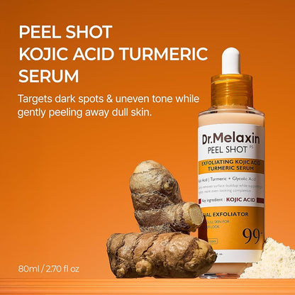 DR.MELAXIN  PEEL SHOT EXFOLIATING KOJIC ACID TURMERIC SERUM