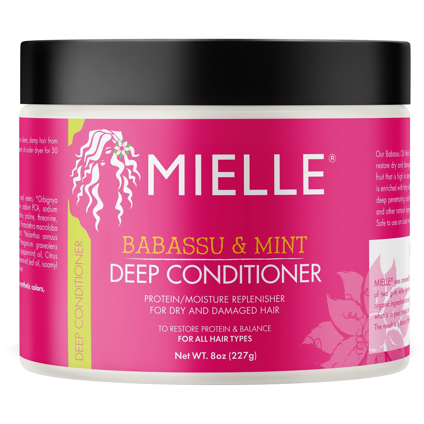 Mielle Organics Babassu & Mint Deep Conditioner with Protein, Moisturizing & Conditioning Deep Treatment Hydrating Repair for Dry Damaged