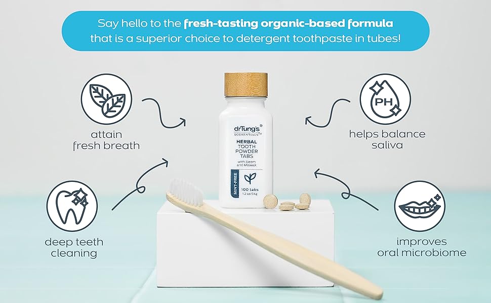 DR.TUNGS HERBAL TOOTHPAST TABLET FLORIDE FREE (MINT-FREE)