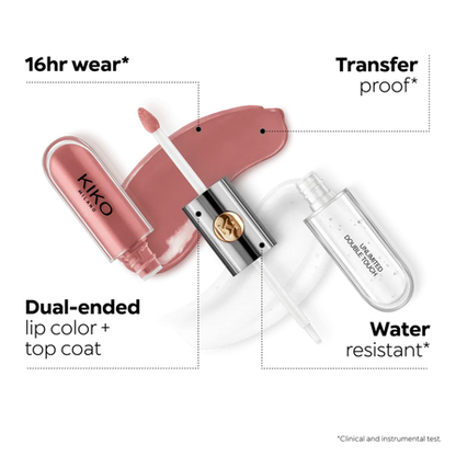KIKO MILANO UNLIMITED DOUBLE TOUCH LIQUID LIP COLOUR (120 ROSY MAUVE)