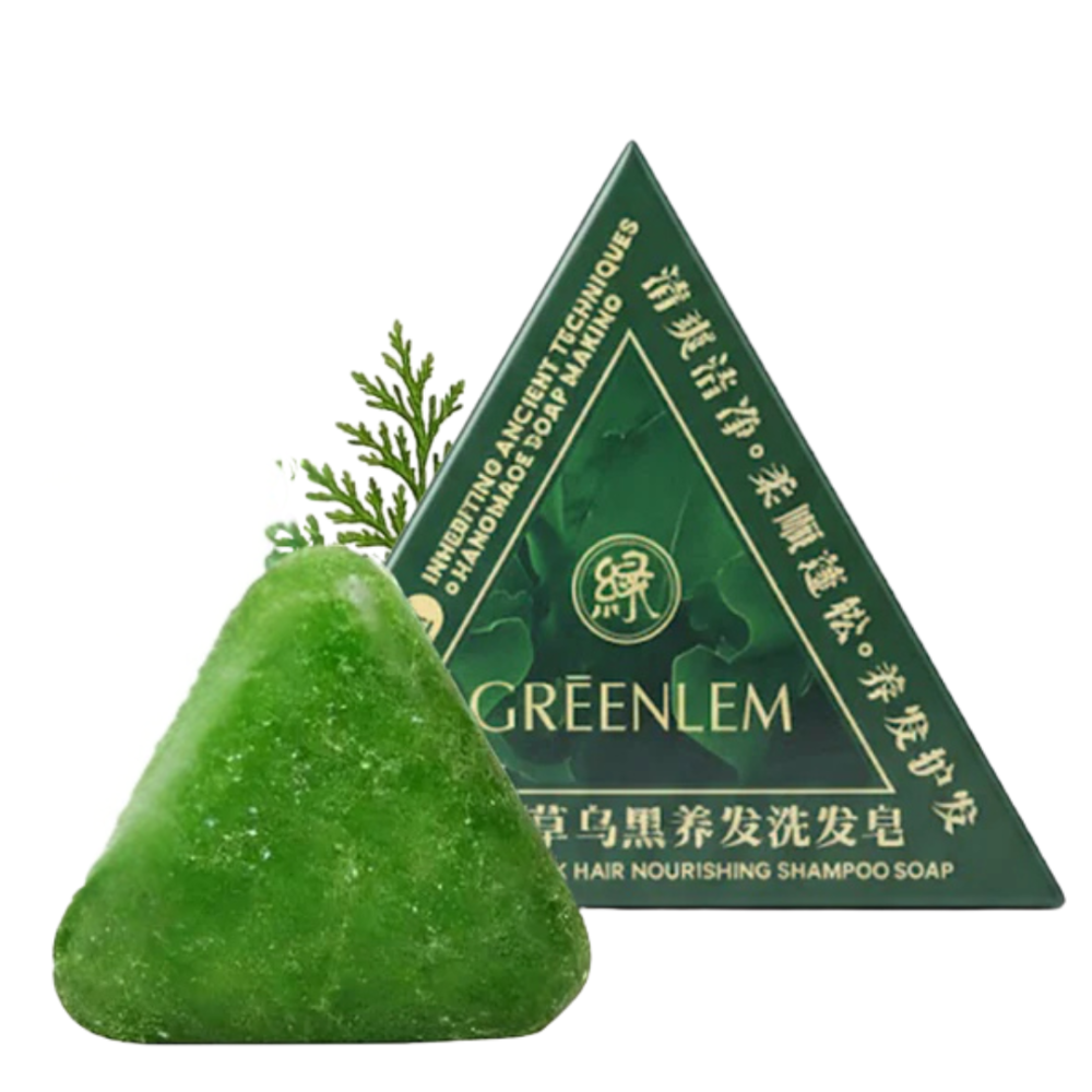 GREENLEM GRASS BLACK HAIR NOURISHING SHAMPOO SOAP