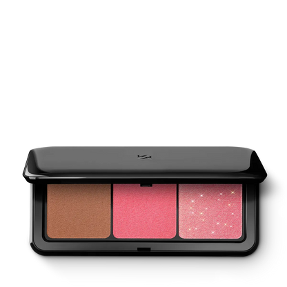 KIKO MILANO MULTI FINISH TRIO BLUSH & BRONZER FACE PALETTE (03)