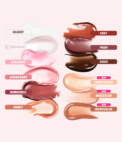 Huda Beauty Faux Filler Extra Shine Lip Gloss (lightclear)