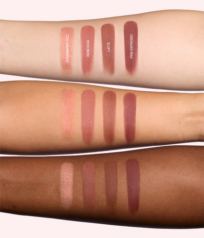 HUDA BEAUTY BLUSH FILTER BLURRING BLUSHIGHLTERS PALETTE (strawberry latte)