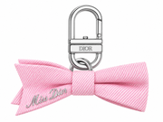 Miss Dior Pink Bow Keychain – Silver Dior Clasp & Bag Charm