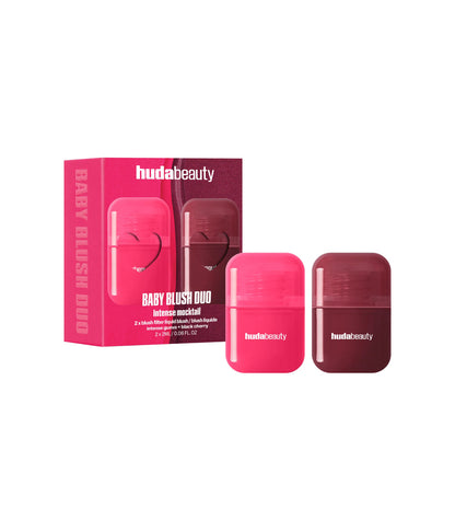 HUDA BEAUTY BABY BLUSH INTENSE MOCKTAIL DUO KIT (INTENSE GUAVA -BLACK CHERRY)