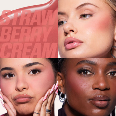 HUDA BEUTY MINI BABY BLUSH DUO SET (Strawberry Cream and Black Cherry - dusty rose / burnt berry)