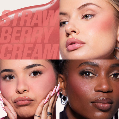 HUDA BEUTY MINI BABY BLUSH DUO SET (Strawberry Cream and Black Cherry - dusty rose / burnt berry)