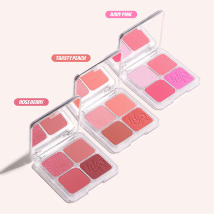 HUDA BEAUTY BLUSH FILTER BLURRING BLUSHIGHLTERS PALETTE (BABY PINK)