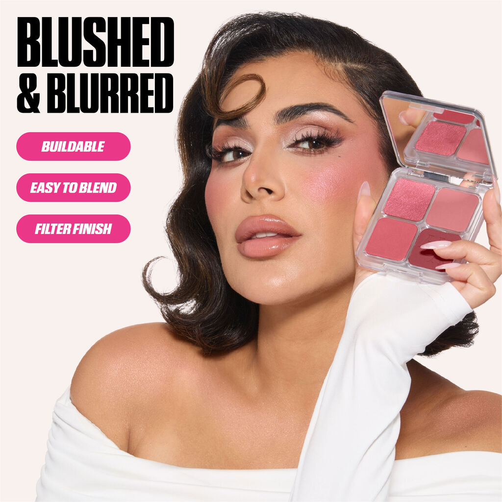 HUDA BEAUTY BLUSH FILTER BLURRING BLUSHIGHLTERS PALETTE (ROSE BERRY)